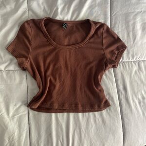 Brown Crop Top